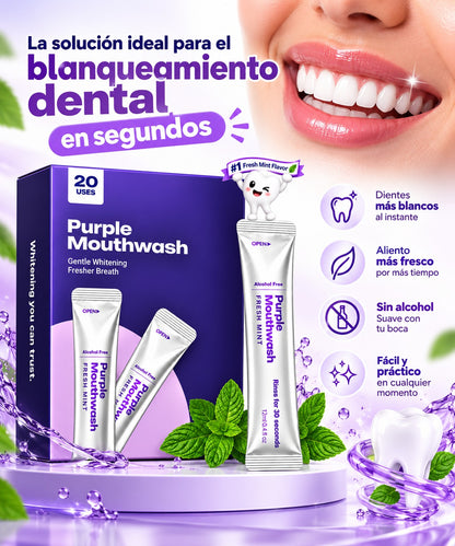 Pack de Blanqueador Dental Morado en Enjuague
