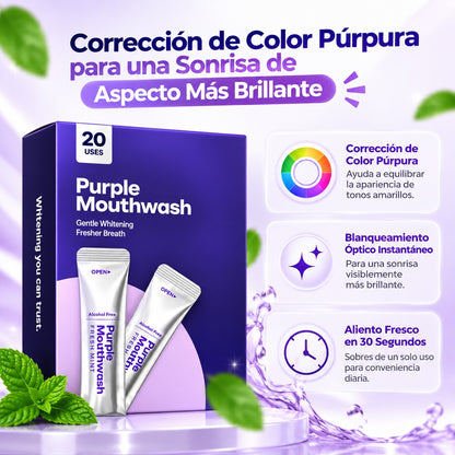 Pack de Blanqueador Dental Morado en Enjuague