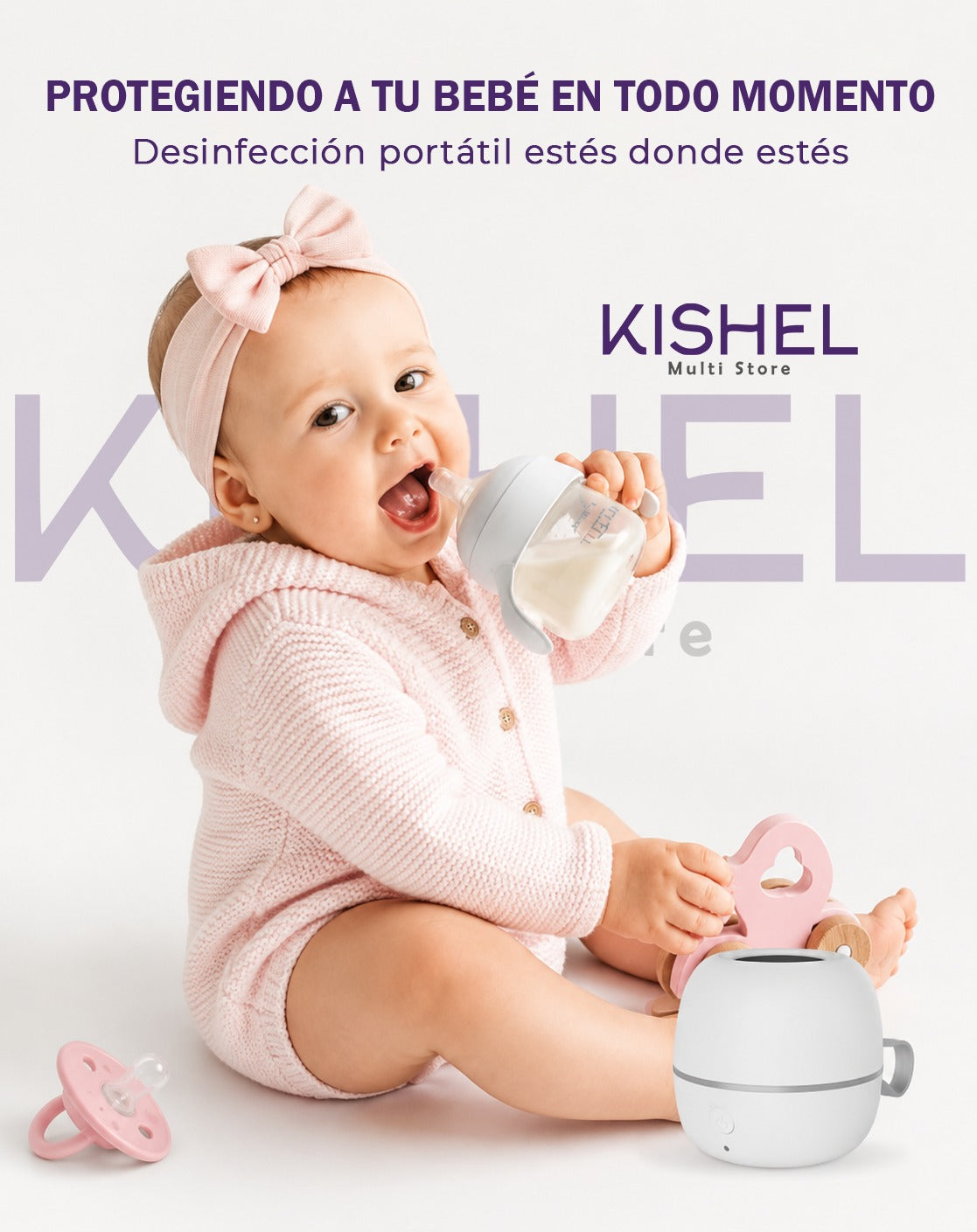 Desinfectante portátil para chupete