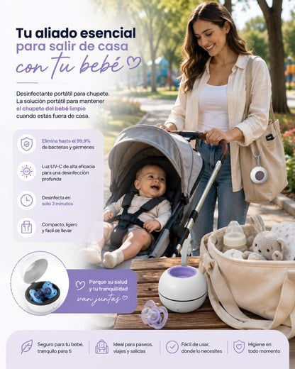 Desinfectante portátil para chupete